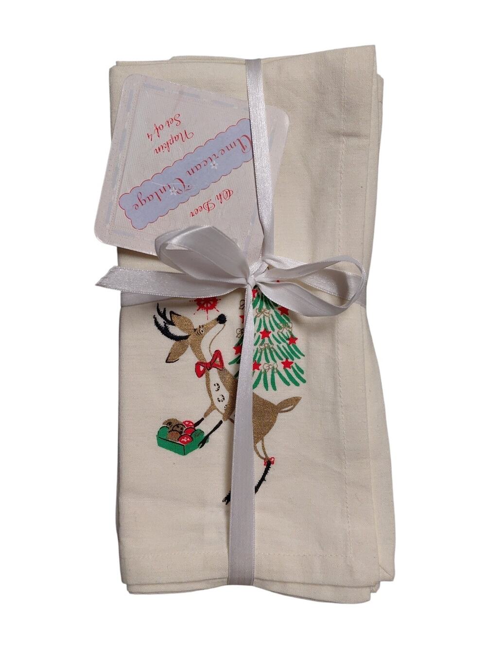 Fallani & Cohn American Vintage Reindeer Napkins
